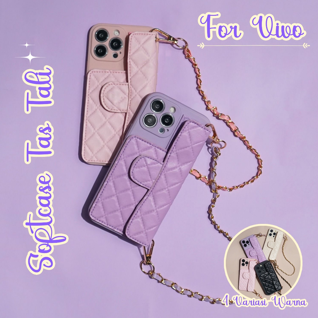 Case Dompet - Softcase Tas Vivo Y19S V40 Lite V30 V27 V25 Y27S Y12 Y15S Y100 Y16 Y35 Y02 Y28 Y18 Y91