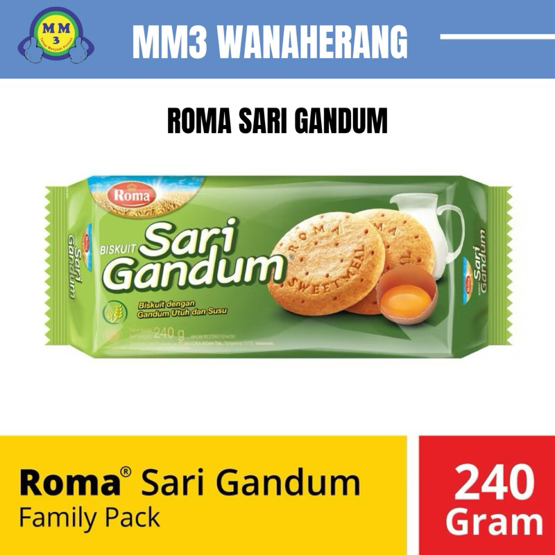 

BISKUIT ROMA SARI GANDUM 240g