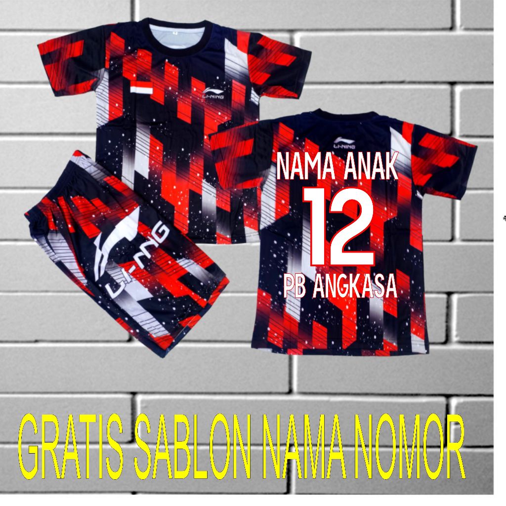 setelan baju basket anak laki laki/ baju bola badminton anak laki laki/ baju bulutangkis anak