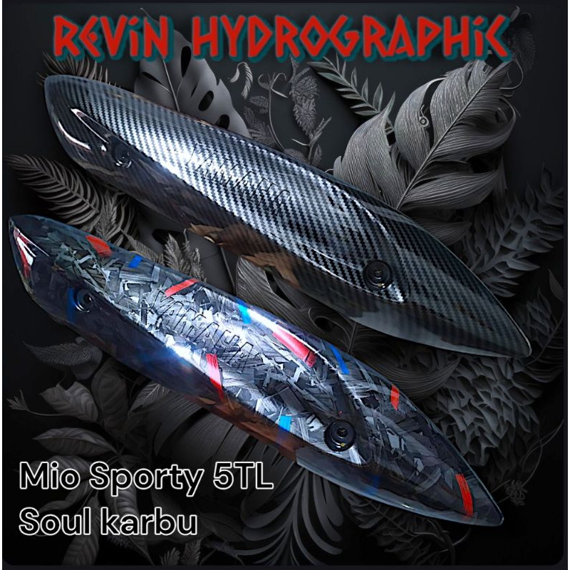 TUTUP TAMENG KNALPOT MIO SPORTY 5TL - SMILE - SOUL KARBU CARBON WTP