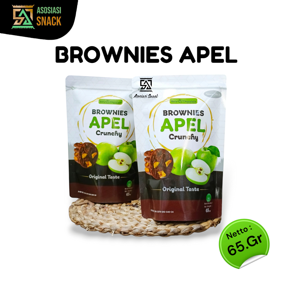 

BBROWNIES APPLE CRUNCHY Brownies apel cemilan oleh oleh khas malang