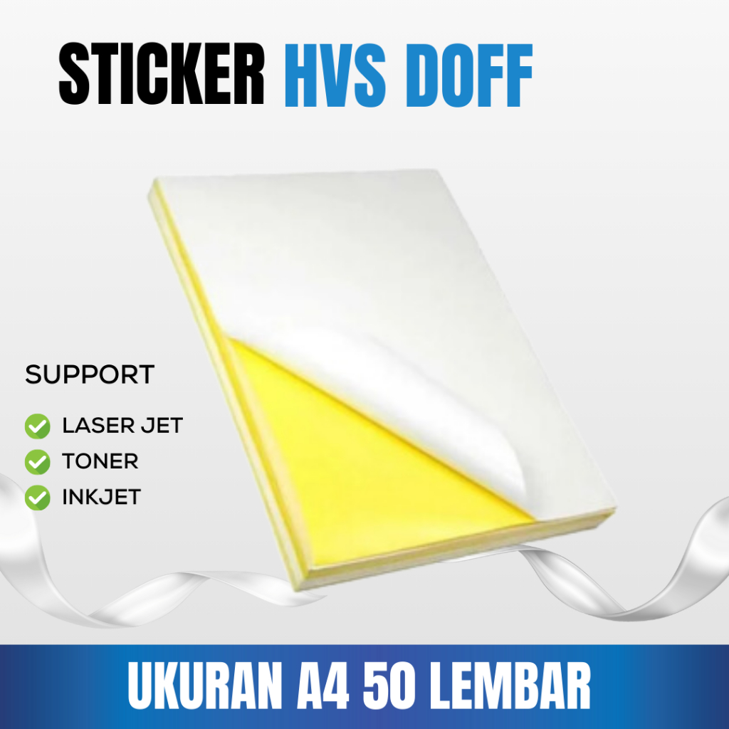 Kertas Lembaran Stiker A4 HVS