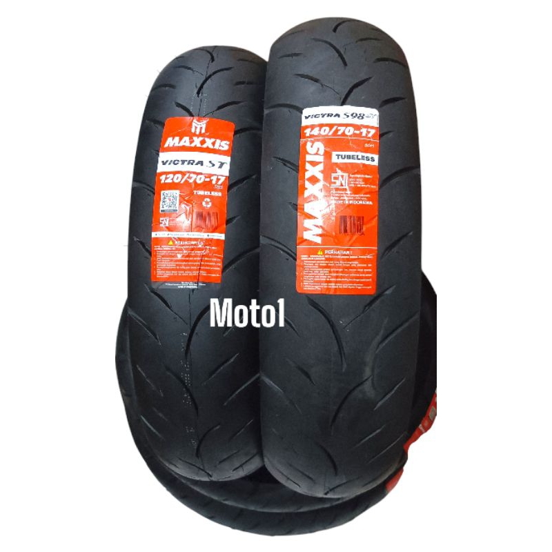 Sepasang Maxxis Victra S98 uk 120/70-17 & 140/70-17 Tubles  FREE PENTIL & WRAPPING