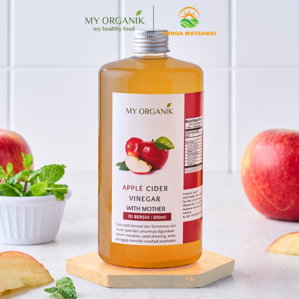 

My Organik Cuka Apel Organik With The Mother Asli Minuman Diet Premium Pure Original 100% Halal