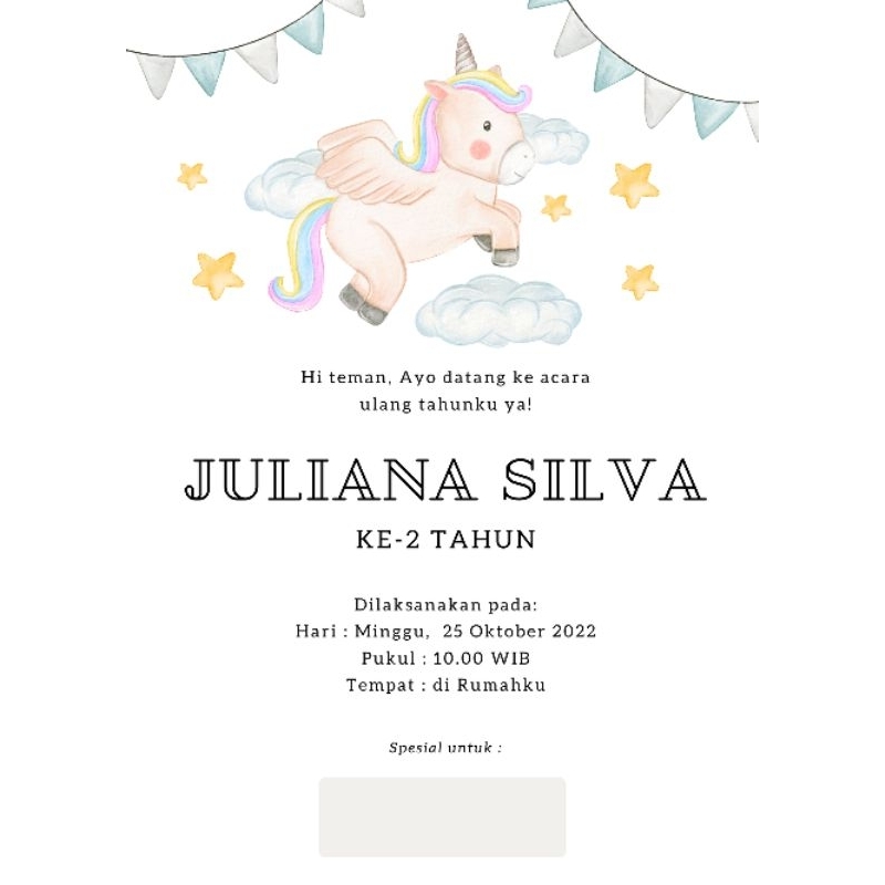 

ulang tahun anak,free custom detail acara & tambah foto