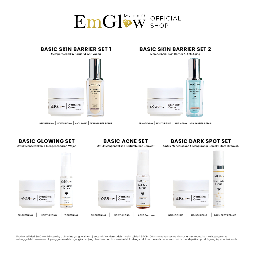 EmGlow - BASIC 2 PCS Skincare Set I Glowing, Dark Spot, Acne & Skin Barrier