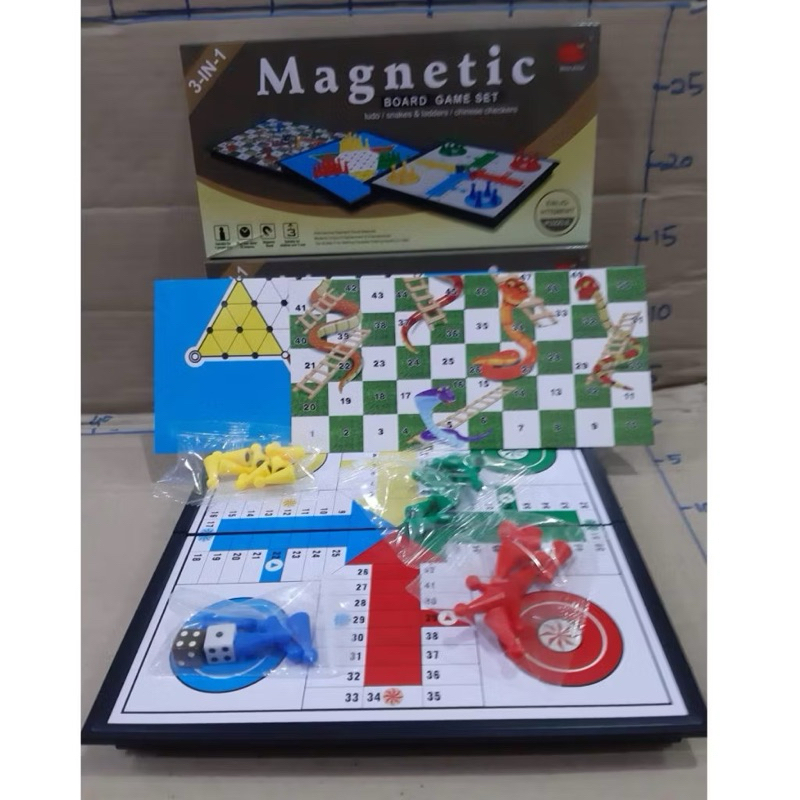 Magnetic Board Games Family Games snake & Ladder, ludo 3 in 1 No.38812