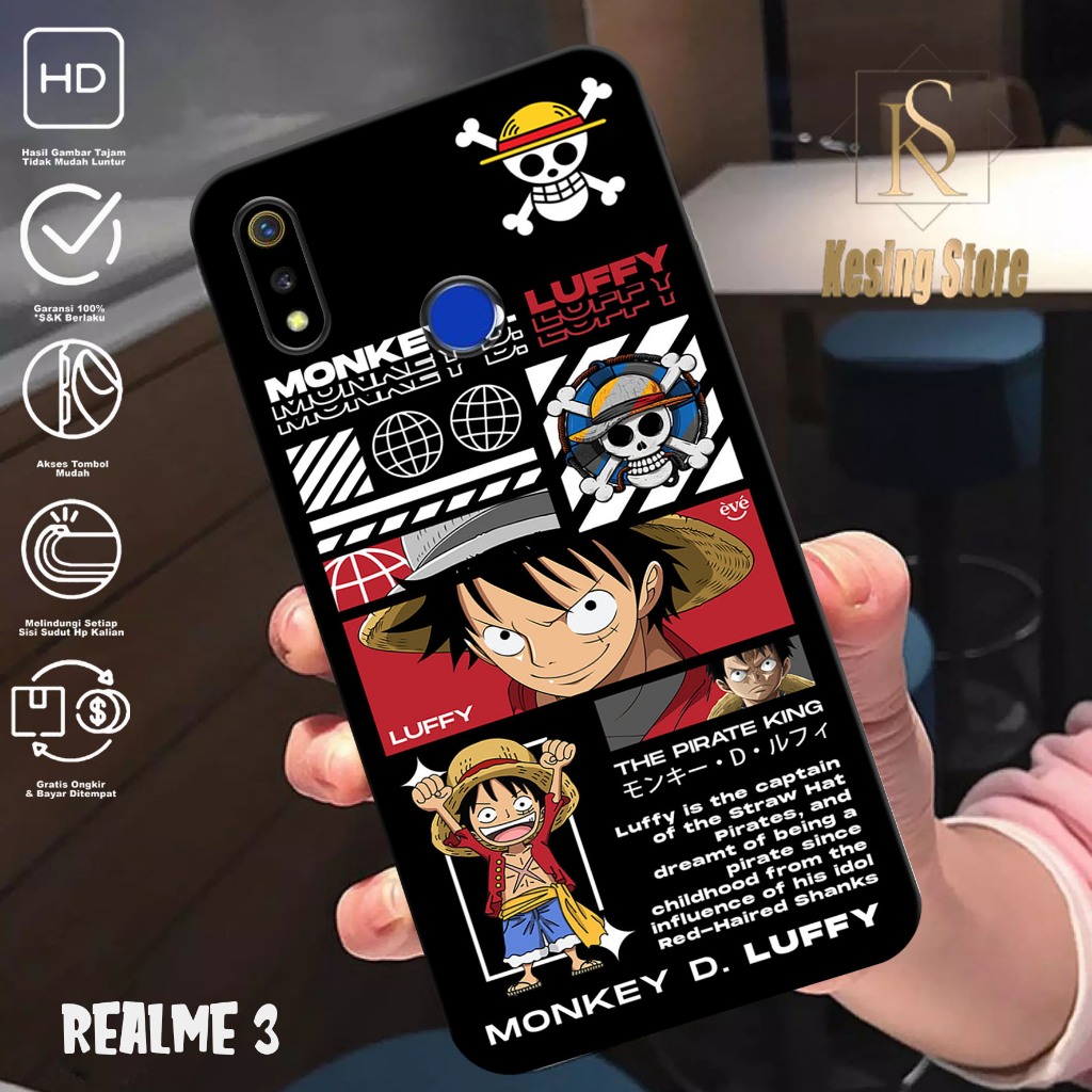 Case  REALME 3 - Casing  REALME 3 ONE PIECE - Casing Hp  - Silokon Hp - Case Terbaru - Case Terlaris