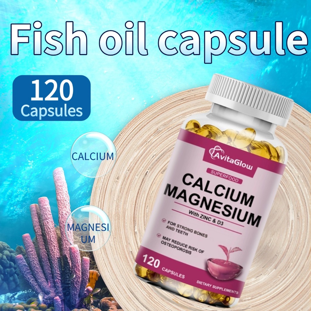 Healthy fish oil minyak ikan AvitaGlow-CALCIUM MAGNESIUM Calcium Magnesium with Zinc & D3