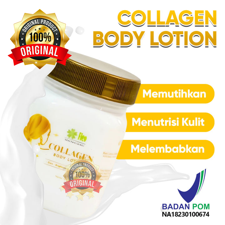 Bibit Collagen Body Lotion BPOM Fleo - Collagen hand Body Lotion 100 Asli Original Ampuh
