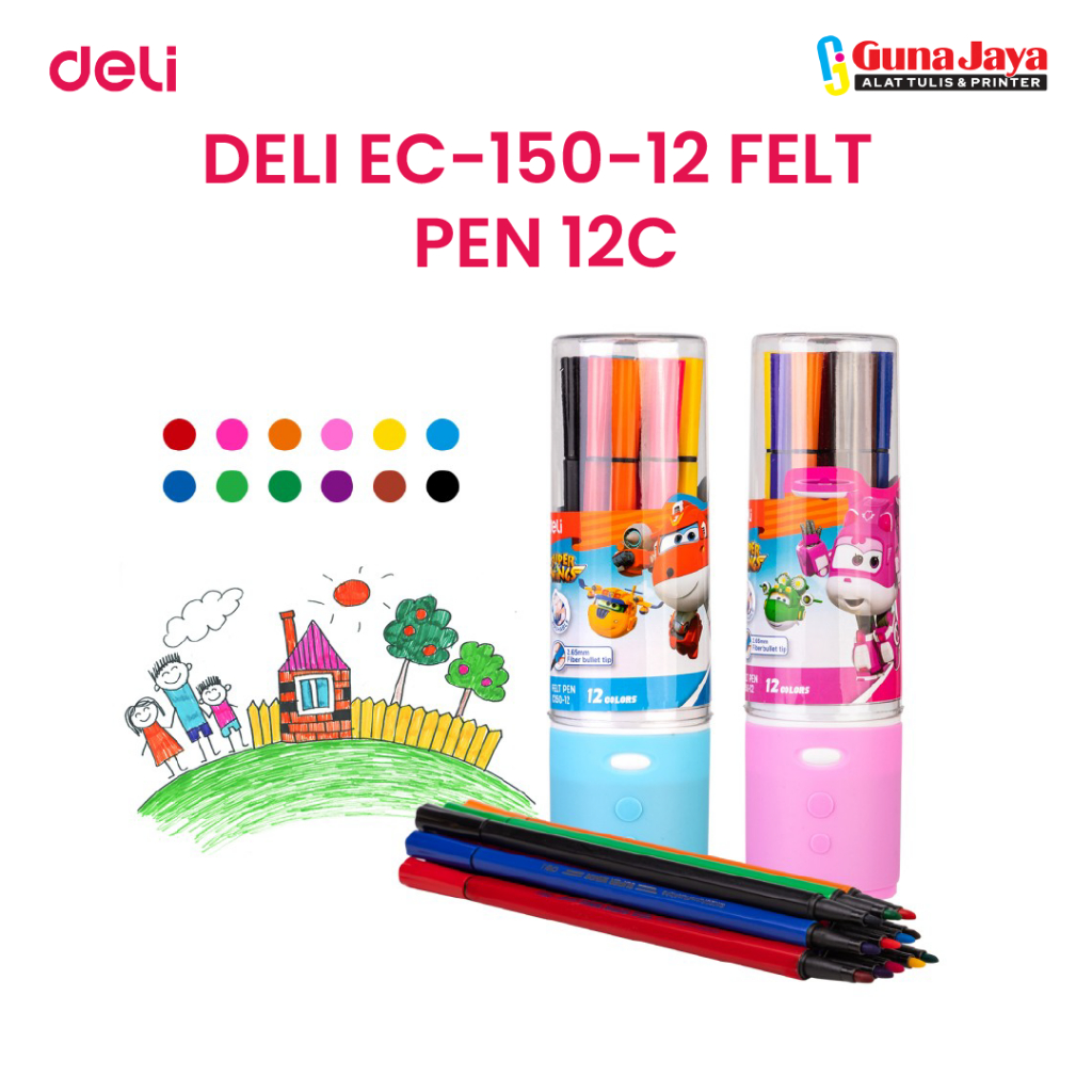 

DELI EC-150-12 FELT PEN 12C