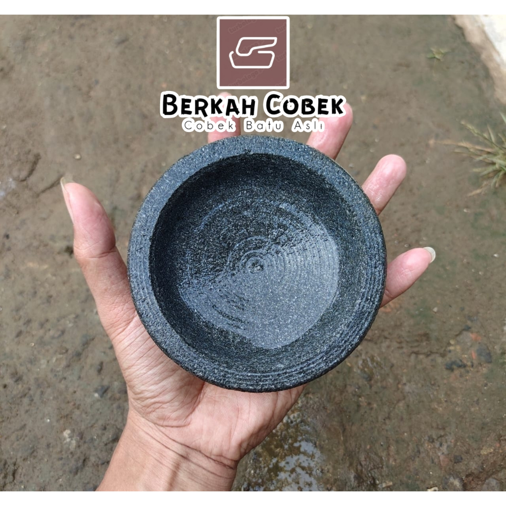 Cobek Batu Asli Ukuran 10 Cm Cobek Kecil Mini Lesung Batu Asli Kecil