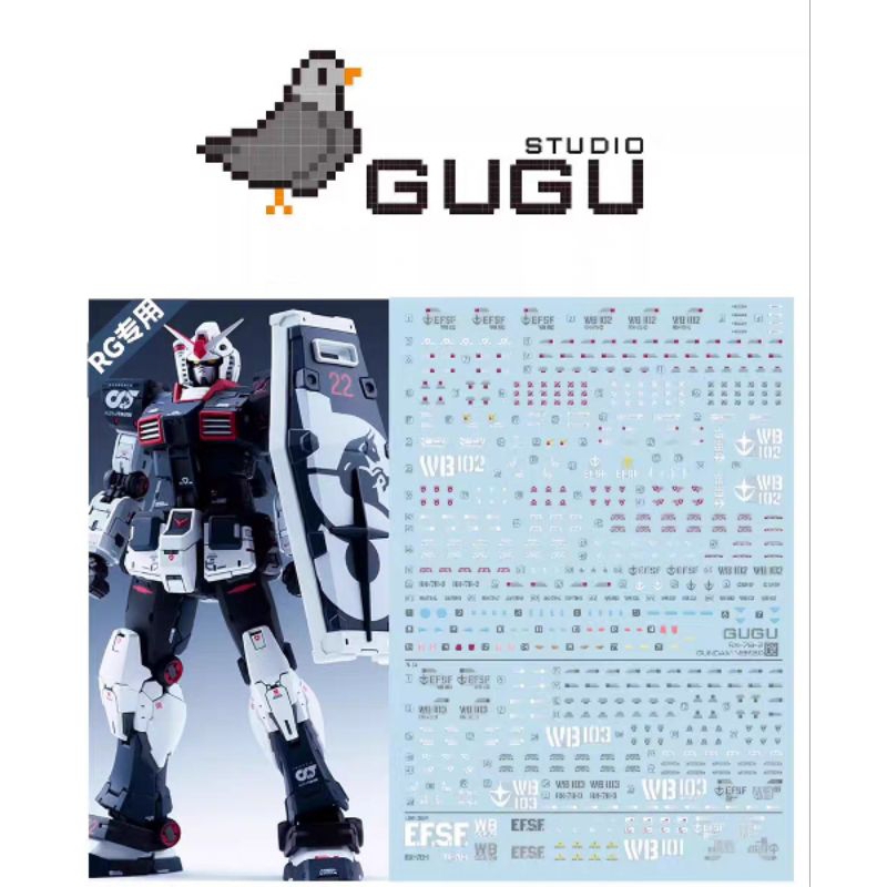 RG 1/144 RX-78-2 GUNDAM VER. 2.0 SCUDERIA ALPHATAURI WATER DECAL GUGU STUDIO