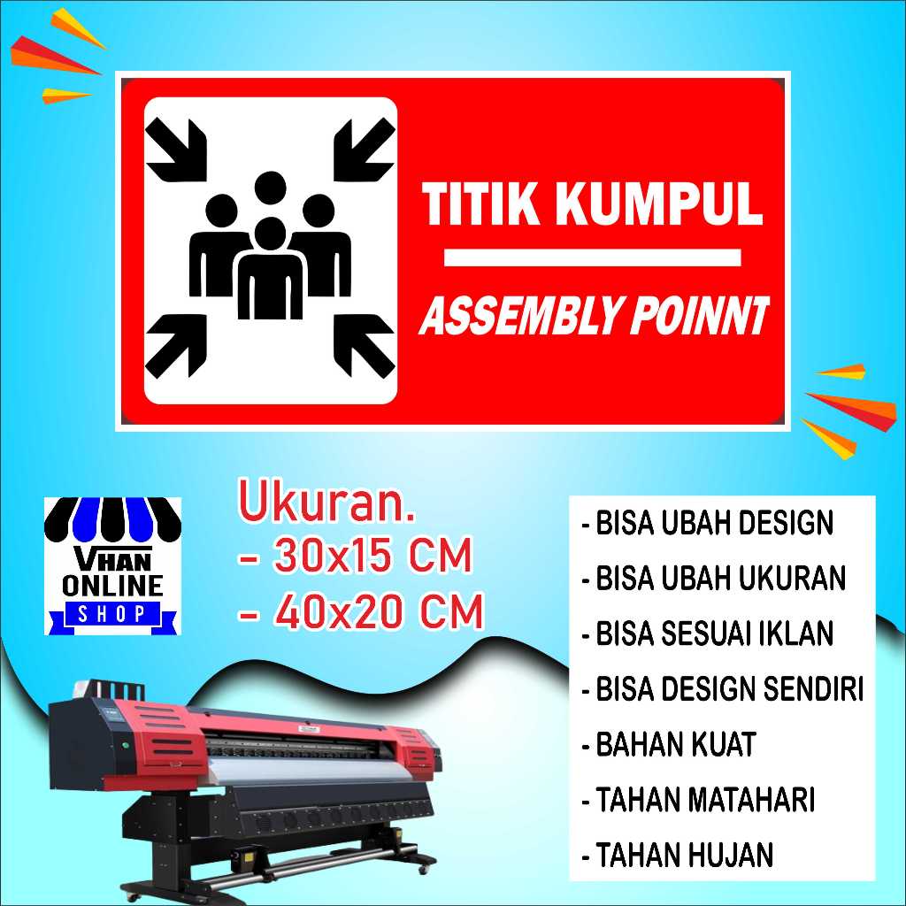 

Cetak Sticker Tulisan Titik Kumpul Design Keren Bahan Cerah Merah