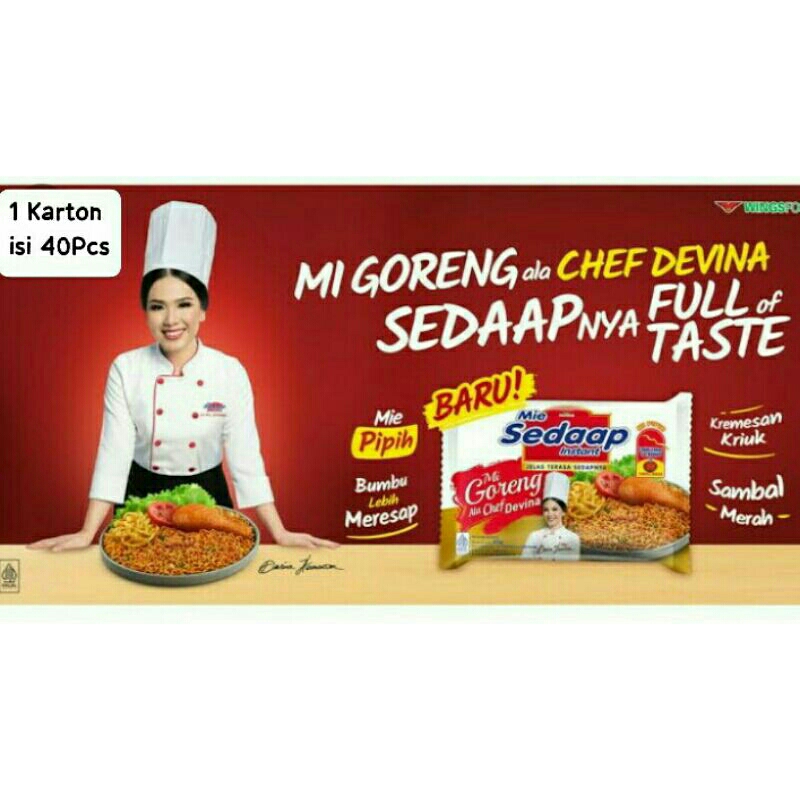 

MIE GORENG SEDAP ALA CHEF DEVINA 1DUS 40PCS- RASA MIE AYAM PEDAS ISI LEBIH BANYAK