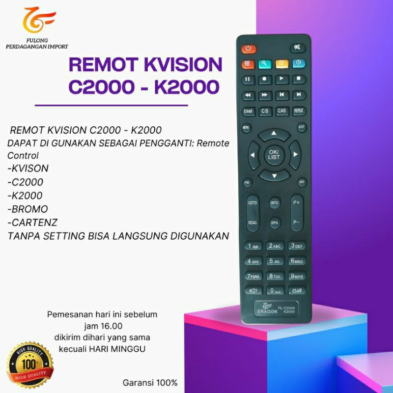 Remot receiver K-vision C2000 Dan K2000