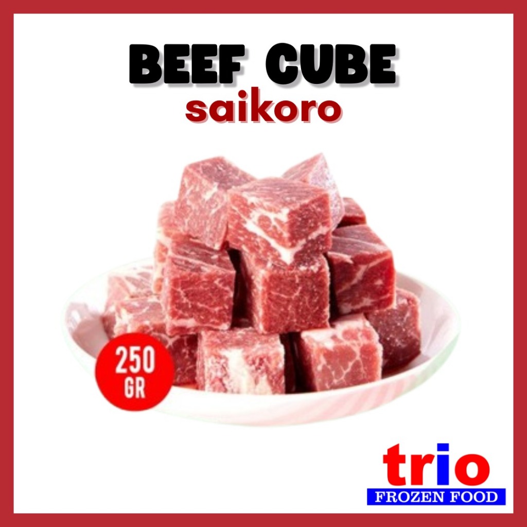 

SAIKORO BEEF CUBE 250GR 2cm x 2cm