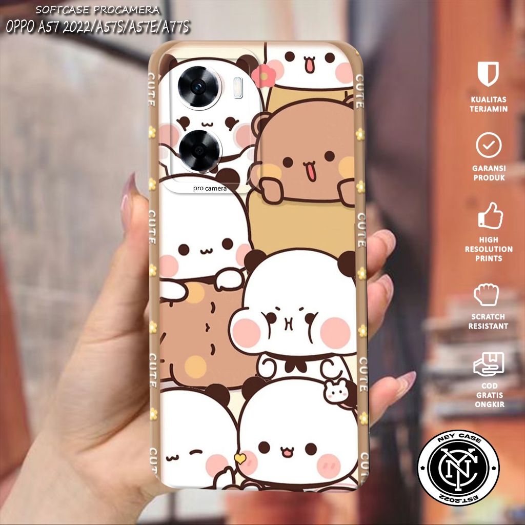 Case compatible for OPPO A57 2022/A57S/A57E.A77S - Casing OPPO Terbaru 2025 { Case BEAR } Silikon Hp