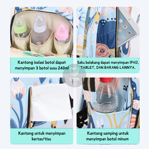 NT1 Tas Ransel Bayi Multifungsi Diaper Bag Backpack - TB004