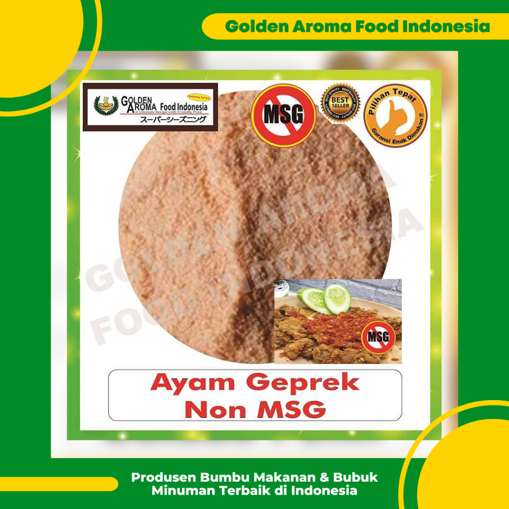 

Bumbu Tabur Rasa Ayam Geprek Non MSG 1 Kg , Jual Bubuk Tabur Ayam Geprek No MSG 1Kg Murah Enak GAFI