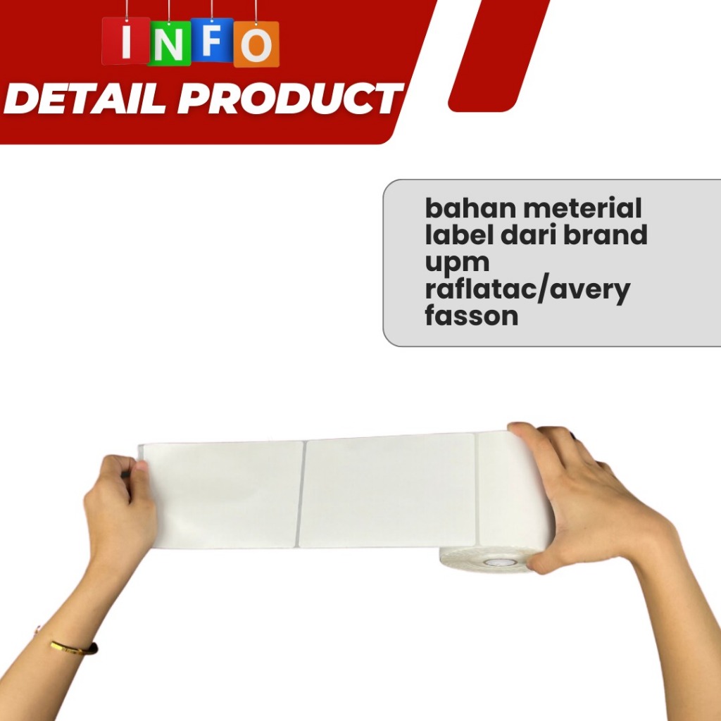 

InJO Kertas Label Thermal / Kertas Thermal Print / Kertas Stiker Barcode Online Shop/Waterproof Anti