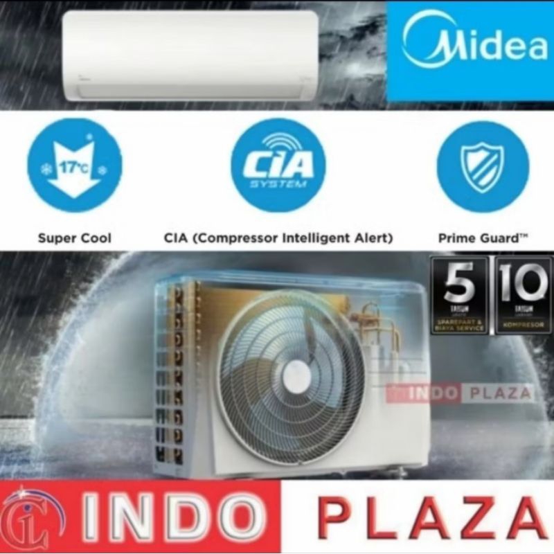 AC MIDEA 1 PK ANTI KARAT MSFC-09CRN2X (MEDAN)
