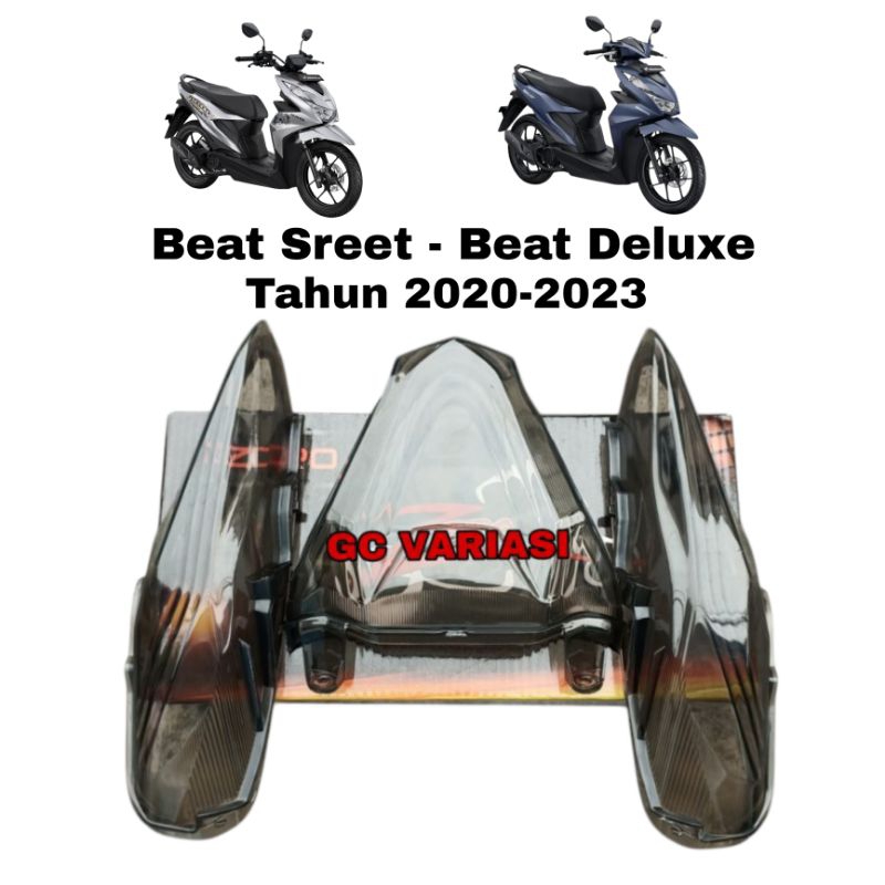 Cover Mika Lampu  Stop Plus Mika Sen Smoke Belakang Beat Deluxe Tahun 2020-2024/Cover Tutup Mika Sto