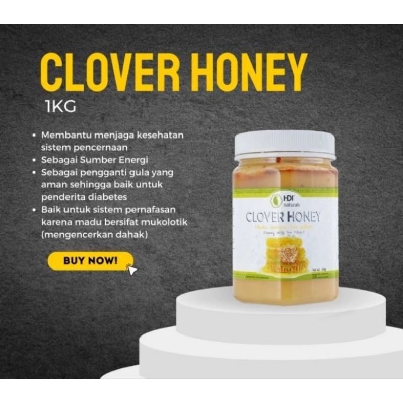 

clover honey 1kg exp.2026 gratis sendok kayu