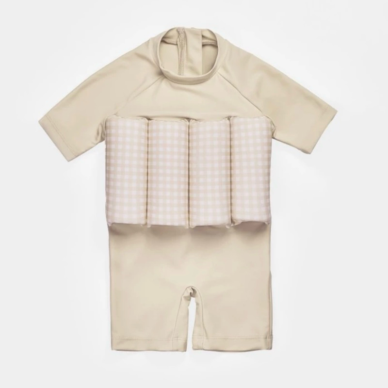 LeeVierra Gingham Diving Short Sleeves Floatsuit (preloved)