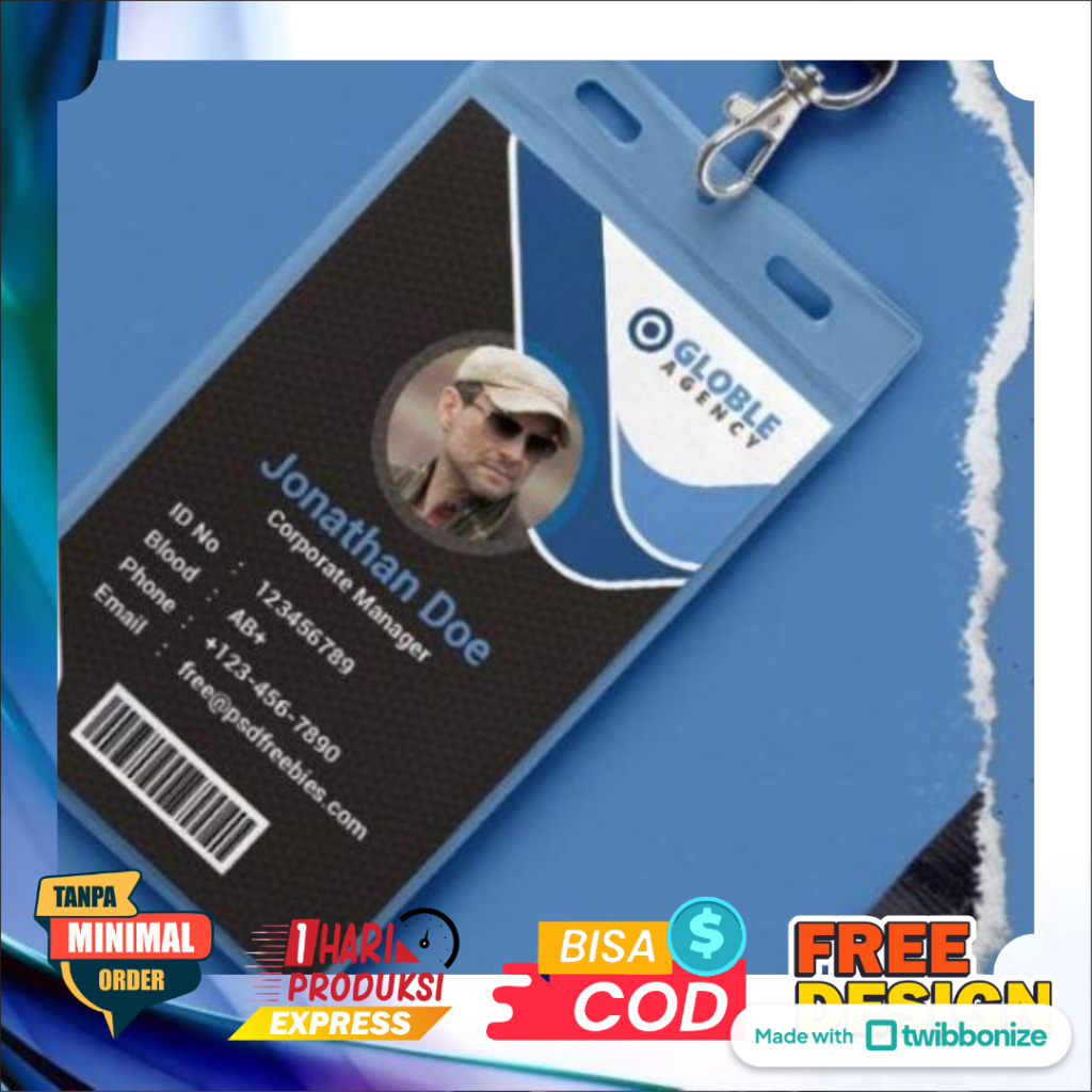 

CETAK ID CARD SATUAN CUSTOM BAHAN PVC PRINT / Kartu Member Pelajar Karyawan