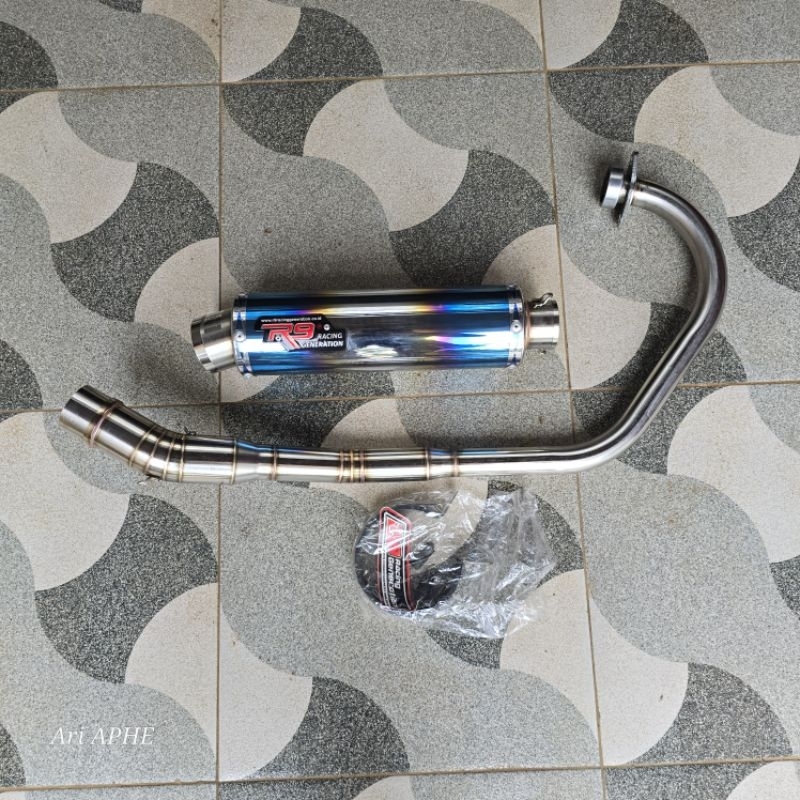 knalpot R9 MUGELLO original yamaha SCORPIO Z 225