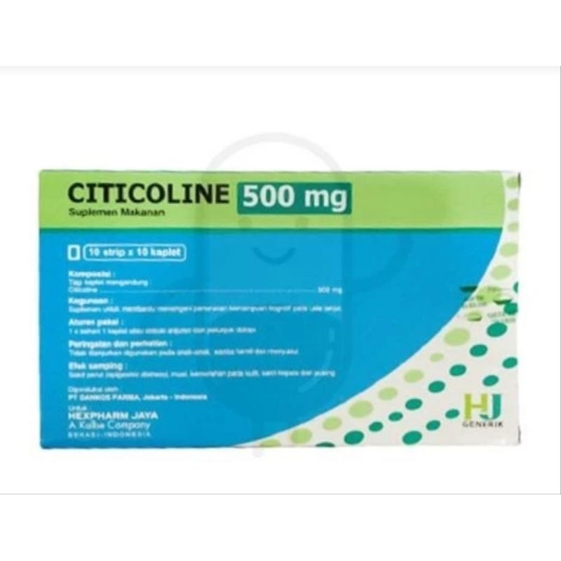 CITICOLINE 500 MG HEXPHARM BOX 100 KAPLET