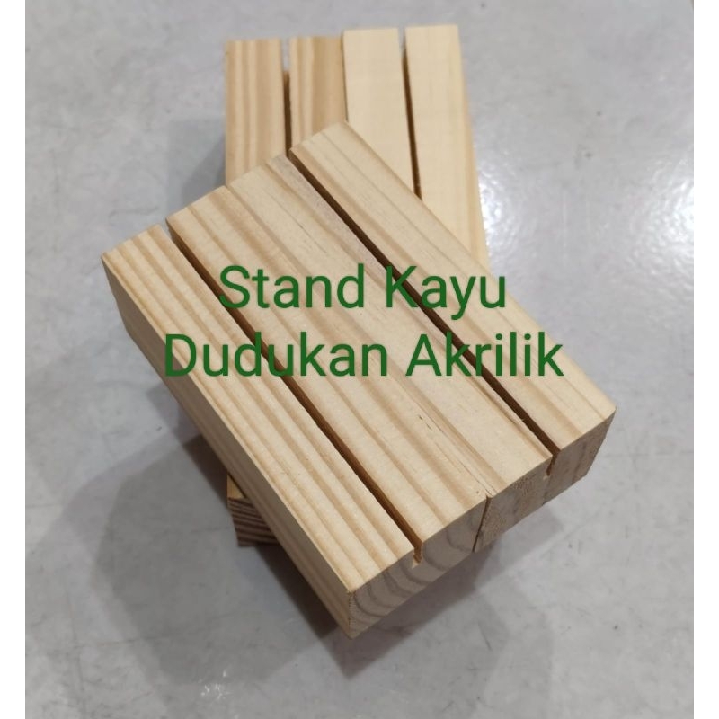 Stand Kayu Dudukan Akrilik/ Stand Holder Kayu