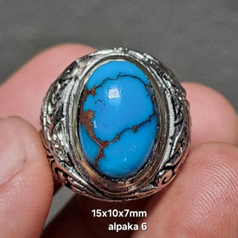 CINCIN 6 PIRUS MESIR URAT MERAH CEPLOK KURA BIRU FANCY ELEGAN