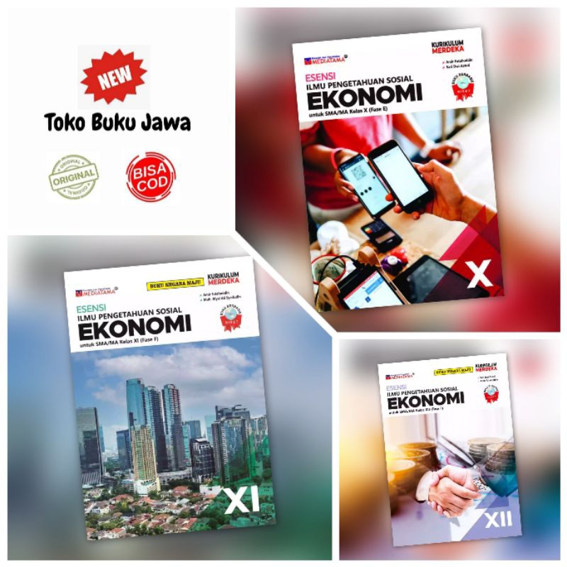 [Mediatama] ORIGINAL Buku Esensi Ilmu Pengetahuan Sosial Ekonomi Kelas 10 11 12 X XI XII (Fase E) Me
