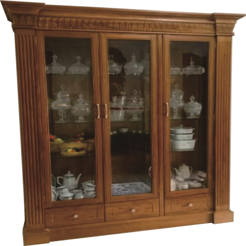 LEMARI PAJANGAN 3 PINTU KACA