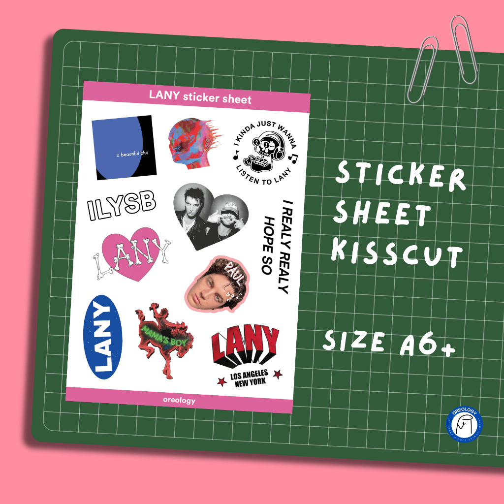 

LANY sticker sheet kisscut stiker vinyl glossy
