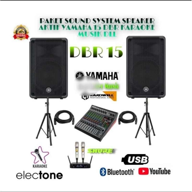 Paket SoundSysteam Speaker Yamaha DBR15 Aktif indor Outdoor