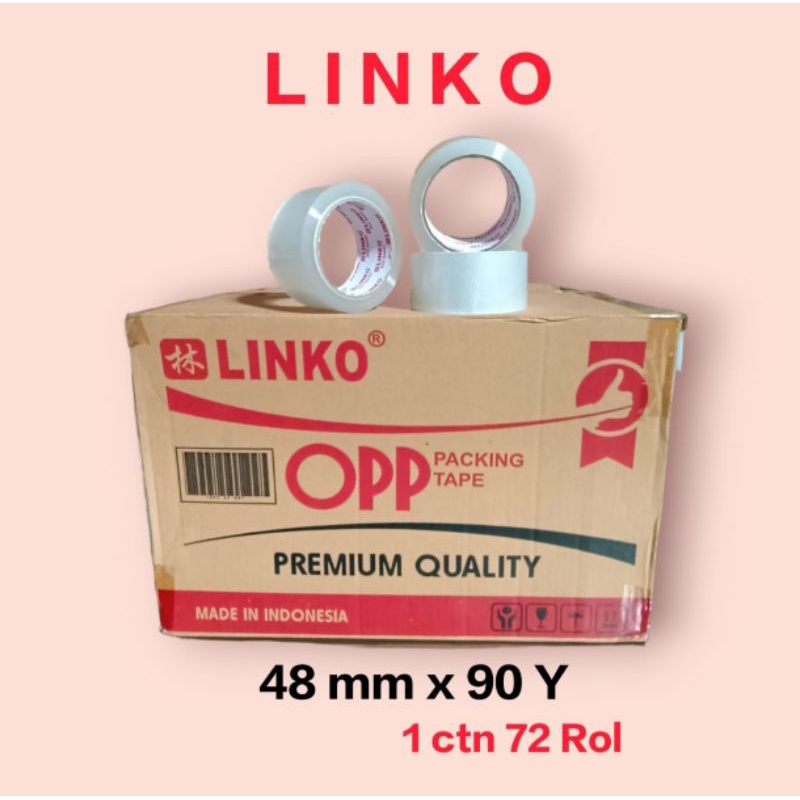 

Lakban Bening 90 yard 48mm merk LINKO 48mm x 90yard