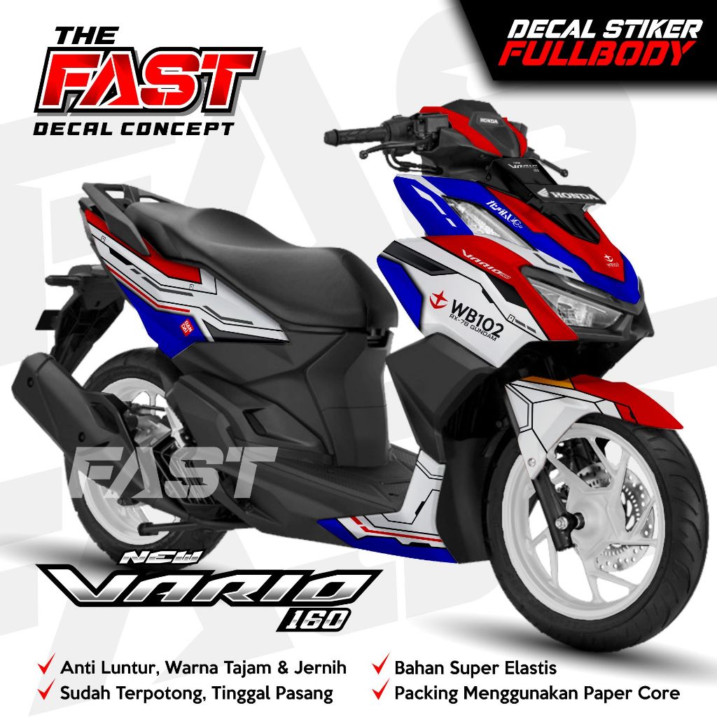 ⭐⭐⭐⭐⭐BISA COD Honda Decal Sticker Vario 160 Full Body Stiker Motor Vario 160 Modif  Variasi Aksesori