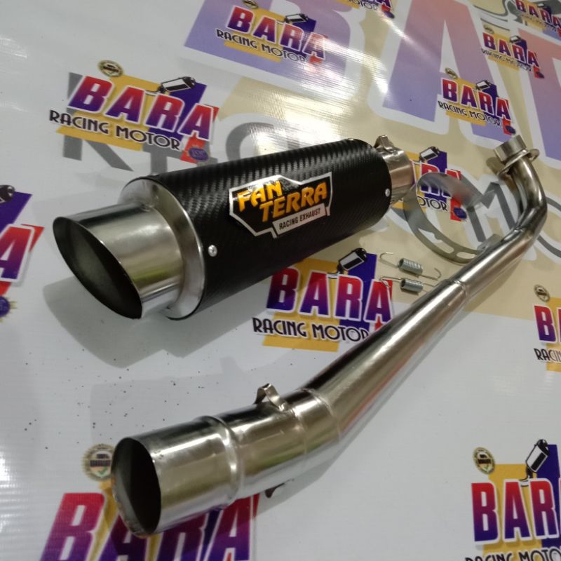 Knalpot Racing Fanterra karbon Vega zr,jupiter z/lama,vega r/lama,vega new,Jupiter robot,jupiter bur