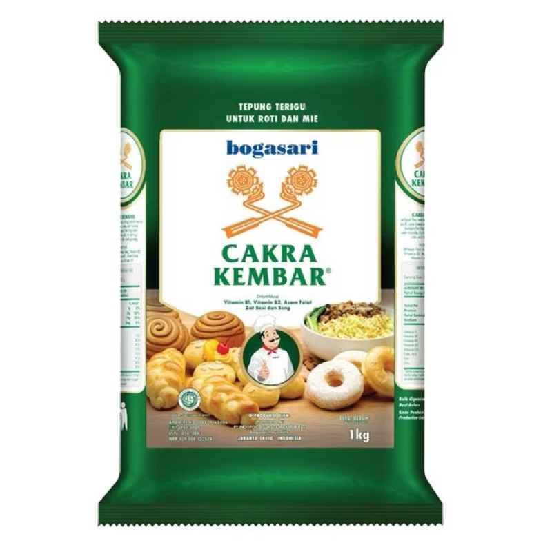 

Tepung Terigu Cakra Kembar Premium 1kg