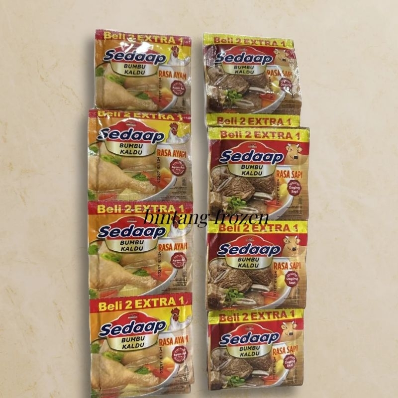 

Bumbu Sedaap Kaldu Penyedap Sepesial 12 pcs Kaldu Rasa Sapi Ayam Sop Iga