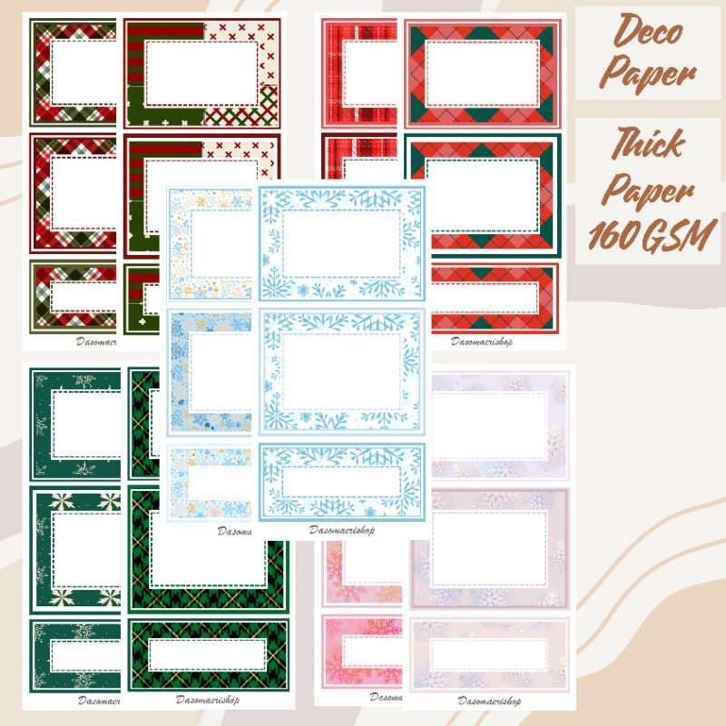 

Deco Paper Frame Christmas Collection For Journal/Scrapbook