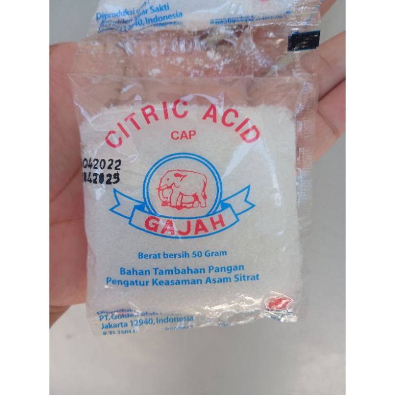 

Citric Acid Cap Gajah 50gr