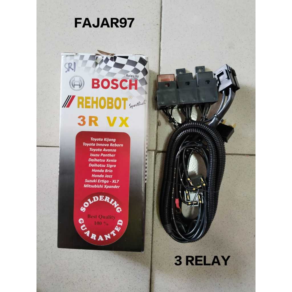 Kabel relay rellay rally set lampu head lamp H4 Bosch 3 relay/2 relay REHOBOT