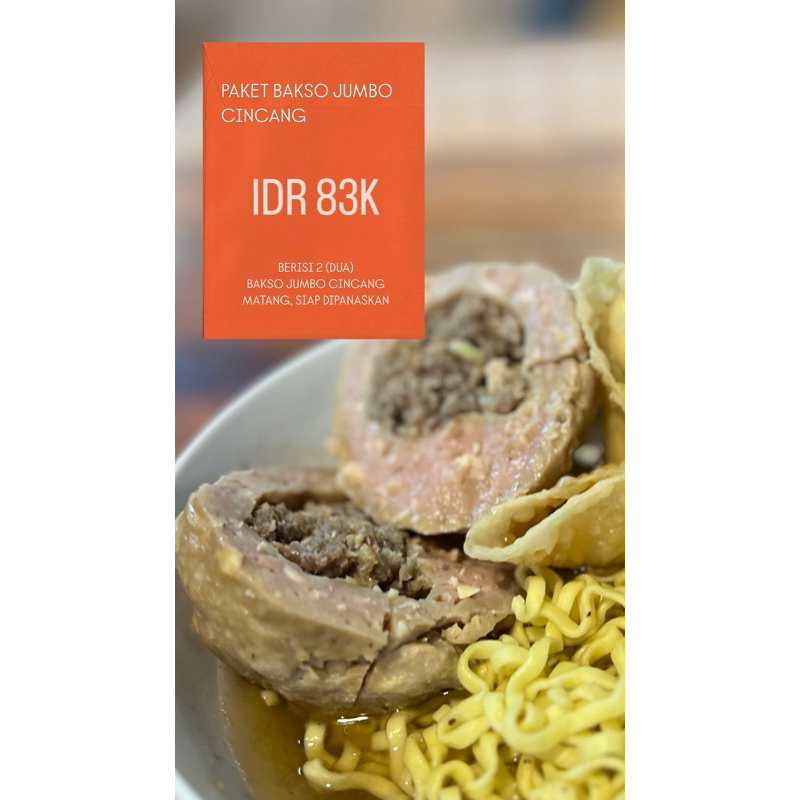 

Paket Bakso Jumbo Cincang