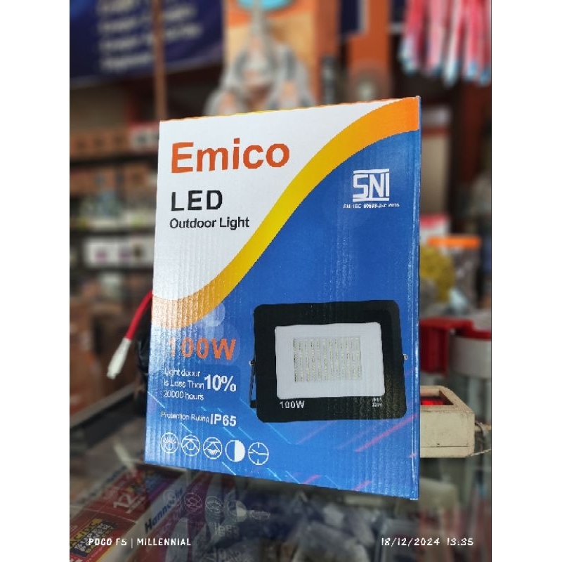 Lampu Sorot Outdoor Emico 100W Floodlight/Lampu Taman/Lampu Lapangan