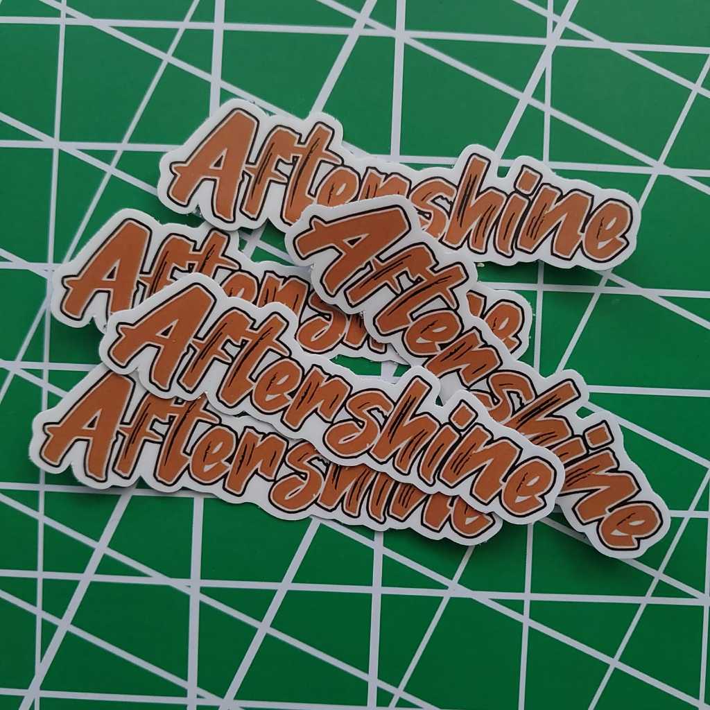 

STIKER AFTERSHINE - STICKER MUSIK BAND POP PUNK ROCK METAL vinyl anti air, helm laptop koper