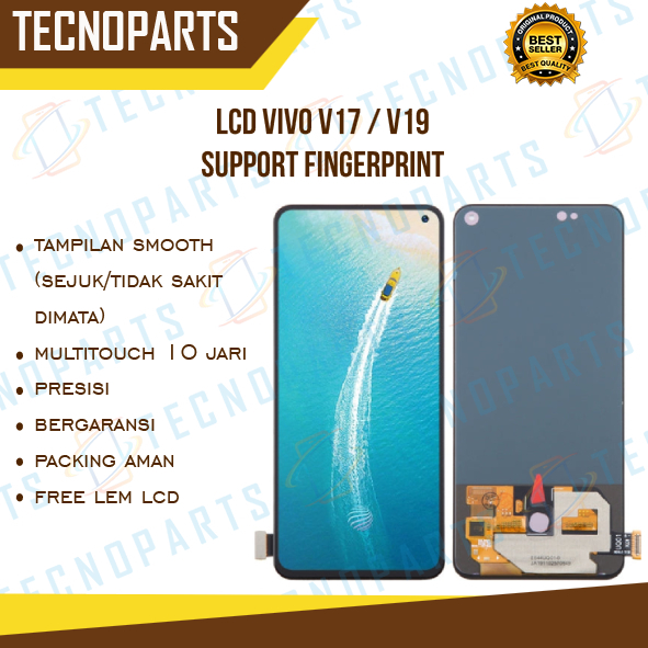 LCD VIVO V19 / V17 OLED FINGER FUNGSI ORIGINAL BERGARANSI FREE PACKING
